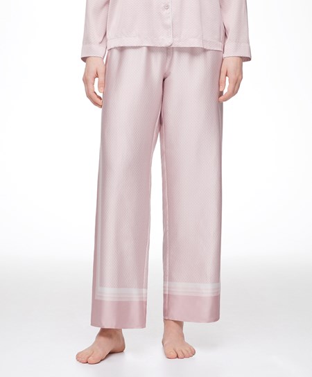 Oysho Long Satin Trousers Różowe | 235187SUG