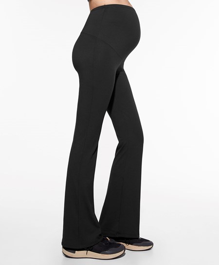 Oysho Maternity Komfort Flare Trousers Czarne | 284176FIC