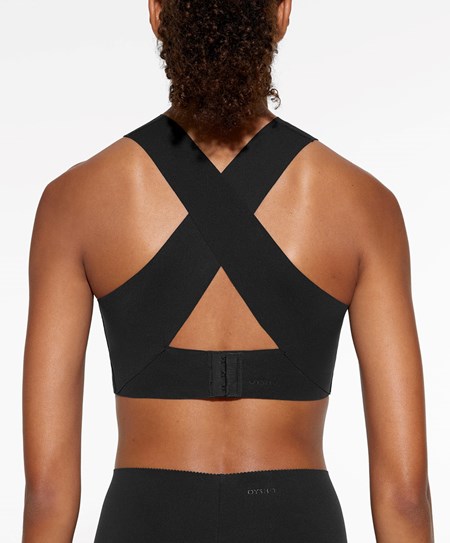 Oysho Medium Support Compressive Sports Bra Czarne | 713950PCA