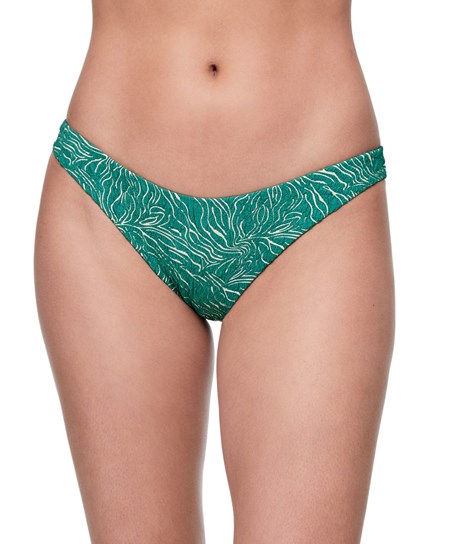 Oysho Medium-coverage U-cut Jacquard Bikini Briefs Turkusowe Zielone | 580694AIV