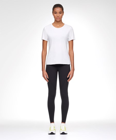 Oysho Microperforated Krótkie-sleeved Technical T-shirt Białe | 798054CNX