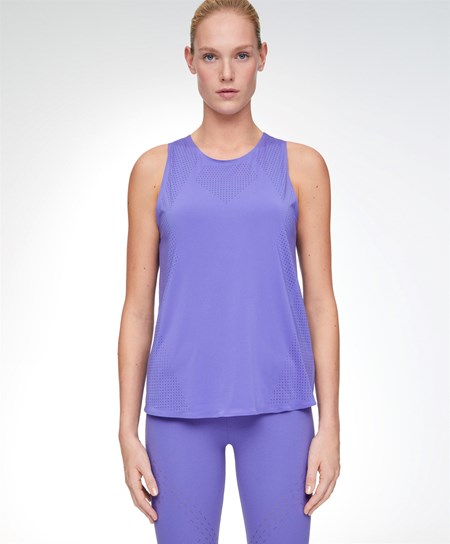 Oysho Microperforated Technical Bez Rękawów T-shirt Violet | 183029ASV
