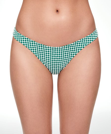 Oysho Mini Geometric Medium-coverage Bikini Briefs Zielone | 120938ABF