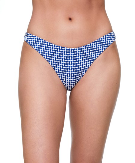 Oysho Mini Geometric Medium-coverage Bikini Briefs Niebieskie | 891526JFO