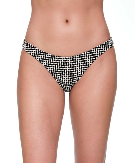 Oysho Mini Geometric Medium-coverage U-cut Bikini Briefs Czarne | 129540FUH