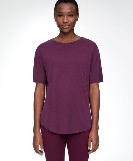 Oysho Modal Krótkie-sleeved T-shirt Fioletowe | 723059RMS