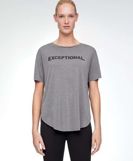 Oysho Modal Krótkie-sleeved T-shirt Szare | 863195AQL