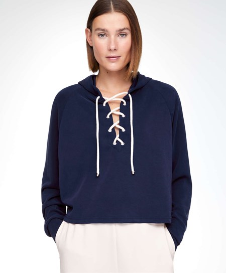 Oysho Modal Nautical Total Look Granatowe Niebieskie | 784106QEO