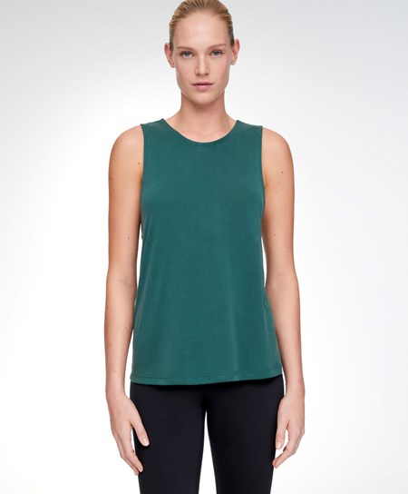 Oysho Modal Open Back Bez Rękawów T-shirt Bottle | 041357ASD