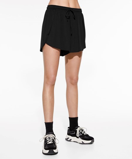 Oysho Modal Shorts Czarne | 782019LVB