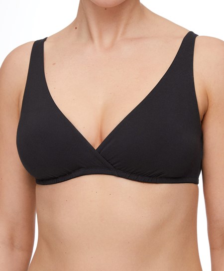 Oysho Modal Triangle Nursing Bra Czarne | 197325MDH