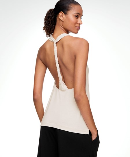 Oysho Modal Twist Vest Top Stone | 735602CAD