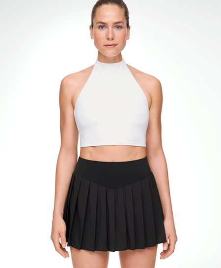 Oysho Open-back Comfortlux Halter Top Białe | 108672IZJ