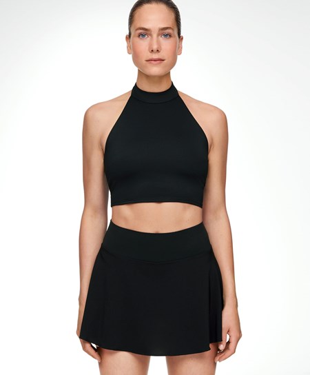 Oysho Open-back Comfortlux Halter Top Czarne | 201854LOQ