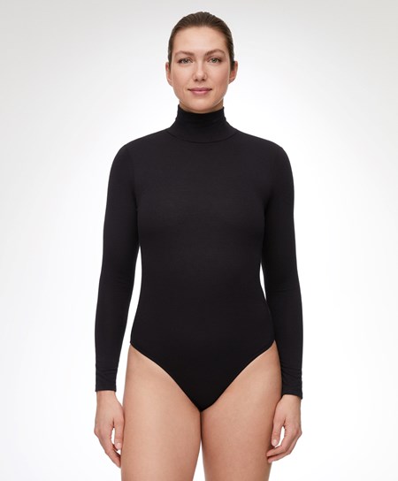 Oysho Outlast® Thermal High-neck Body Czarne | 132695CRY