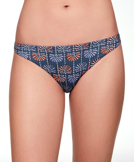 Oysho Palm Tree Medium-coverage Bikini Briefs Ciemny Niebieskie | 670945DNO