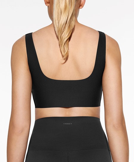 Oysho Perfect-adapt Medium-support Sports Bra With Cups Czarne | 958276HOK