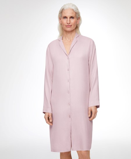 Oysho Piping Nightshirt Różowe | 093248VZP