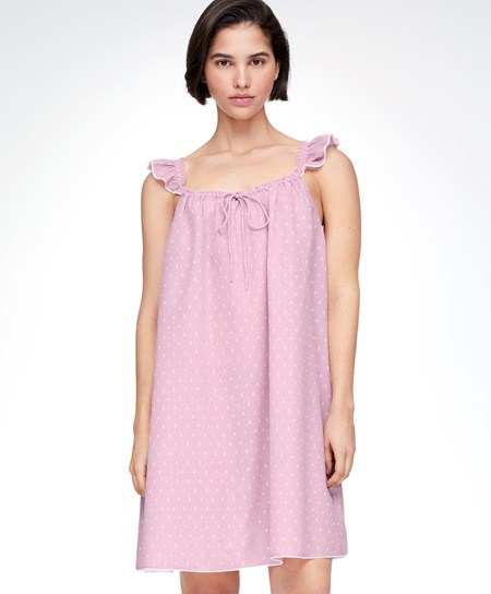 Oysho Plumeti Krótkie Nightdress Mid-rosette | 869405QGC
