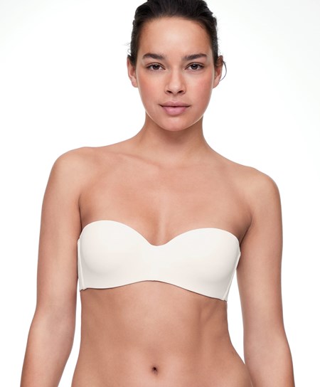 Oysho Polyamide Bra With Removable Straps Pale Ecru | 189526JYN