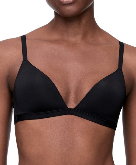Oysho Polyamide Low-cut Triangle Bra Czarne | 415739LOG