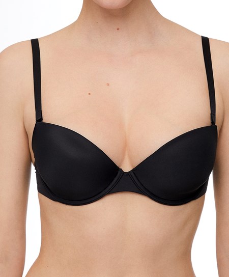 Oysho Polyamide Multiway Klasyczne Bra Czarne | 986150FSW