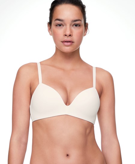 Oysho Polyamide Push-up Triangle Bra Pale Ecru | 541028PHT