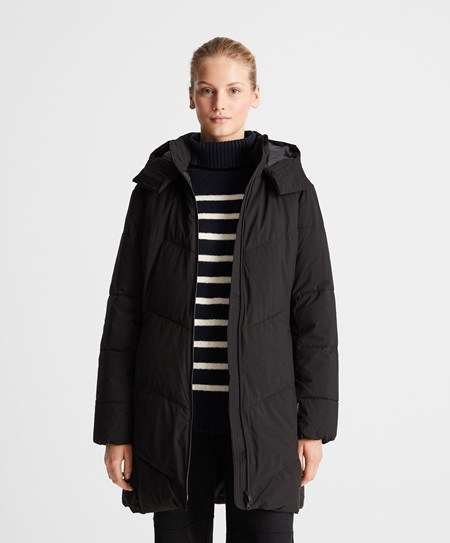 Oysho Primaloft® Coat Czarne | 724518ZFI