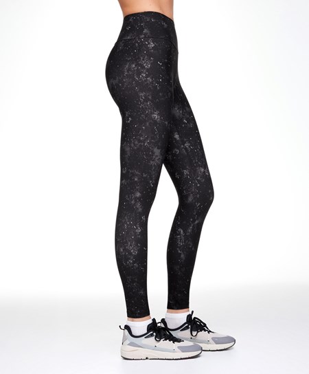 Oysho Print 65cm Ankle-length Leggings Czarne | 294738XBW