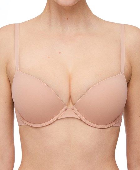 Oysho Push-up Klasyczne Bra In Polyamide Beżowe | 301872UMS