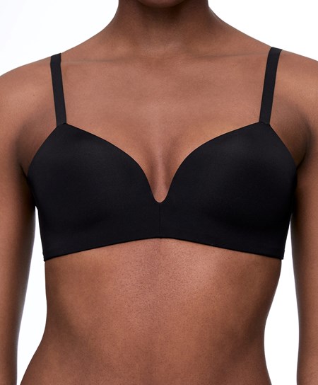 Oysho Push-up Watowany Triangle Polyamide Bra Czarne | 150687DIB