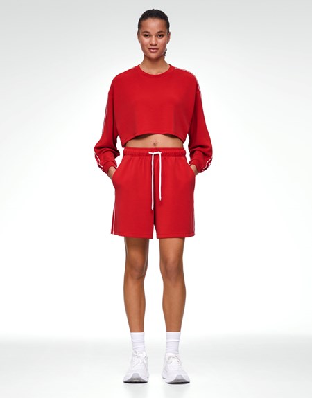 Oysho Red Modal Krótkie Total Look Czerwone | 728935TEA
