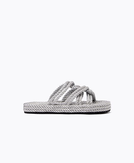 Oysho Rope Sandals Silvery | 157692HIW
