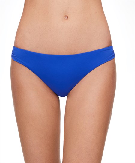 Oysho Ruched Medium-coverage Bikini Briefs Niebieskie | 429807BFJ