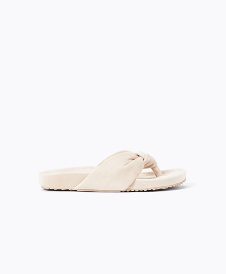 Oysho Slim Knot Sandals Ecru | 278695CJO