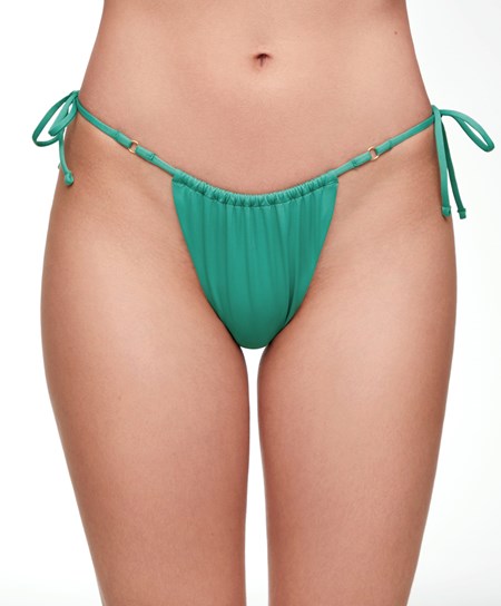 Oysho Slim Tie Brazilian Bikini Briefs Pale Emerald | 816579MDC