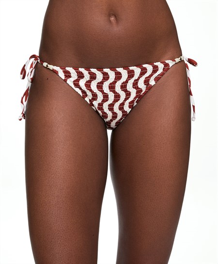 Oysho Smock Medium-coverage Bikini Briefs With Ties Pomarańczowe | 814357WHB