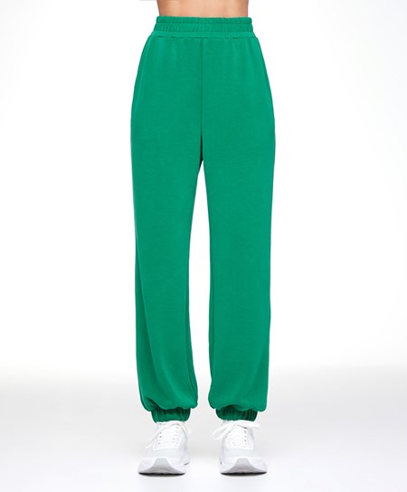 Oysho Soft Touch Modal Joggers Zielone | 106249PYX