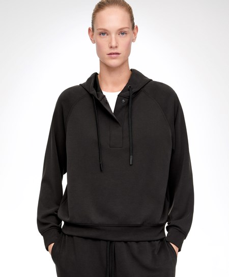 Oysho Soft Touch Modal Sweatshirt Czarne | 451876MLD
