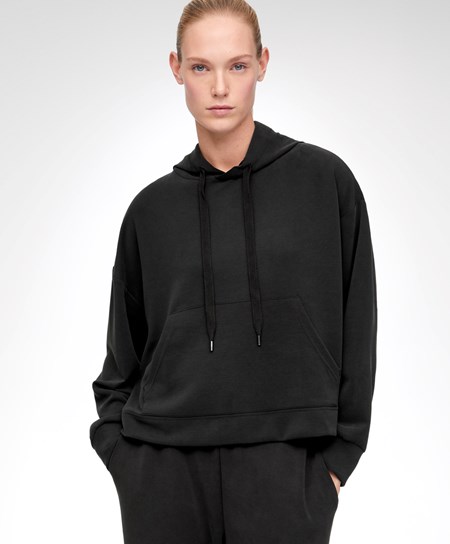 Oysho Soft Touch Modal Sweatshirt Czarne | 865341SAW
