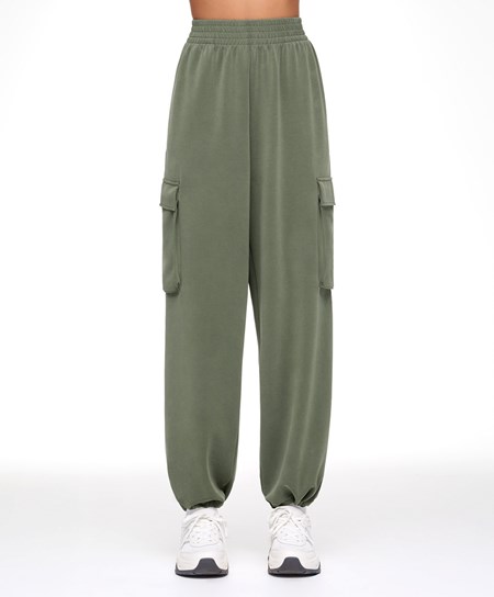 Oysho Soft-touch Modal Cargo Joggers Khaki | 941758XFZ