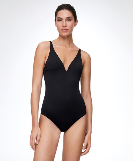 Oysho Sweetheart Neckline Swimsuit Czarne | 519023LNG