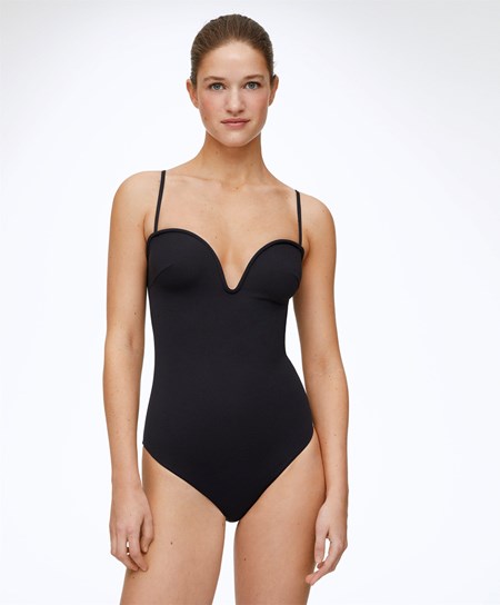 Oysho Sweetheart Neckline Swimsuit Czarne | 961702IJN