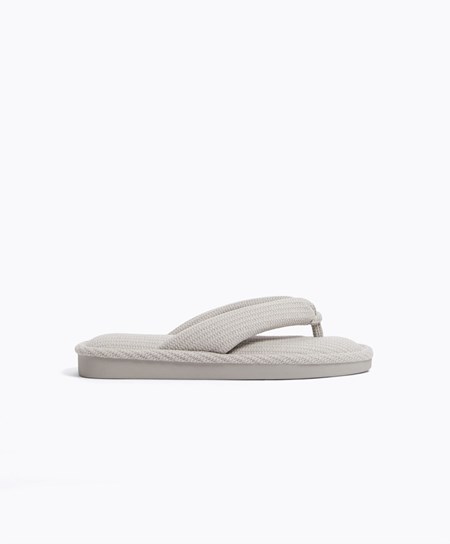 Oysho Texture Stringi Sandals Szare | 896450YPG