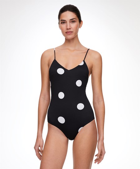Oysho Triangle Swimsuit Czarne | 842691IEC