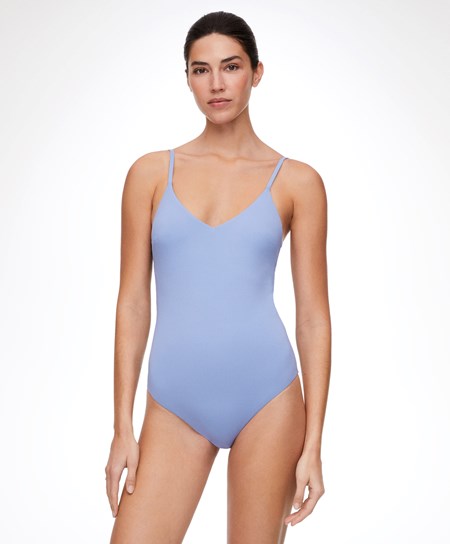Oysho Triangle Swimsuit Lawenda Niebieskie | 824157XLK