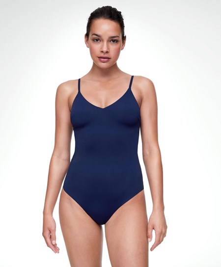 Oysho Triangle Swimsuit Niebieskie | 051284KWP