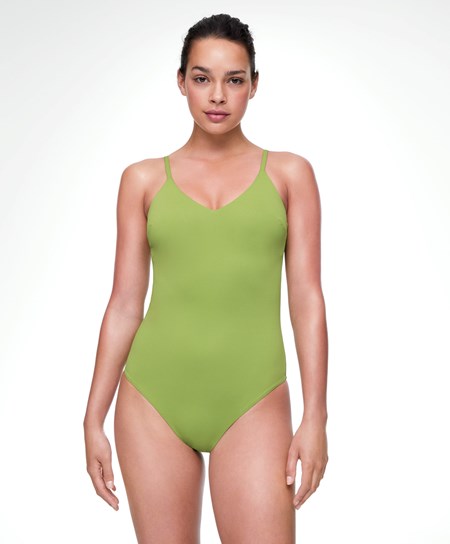 Oysho Triangle Swimsuit Zielone | 980625ECO