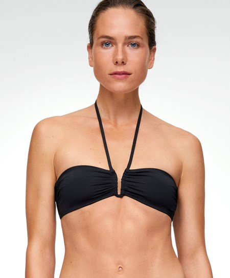 Oysho U-cut Bandeau Bikini Top Czarne | 571820GUA