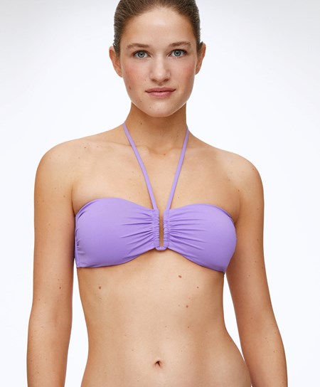 Oysho U-cut Bandeau Bikini Top Violet | 954013XNS